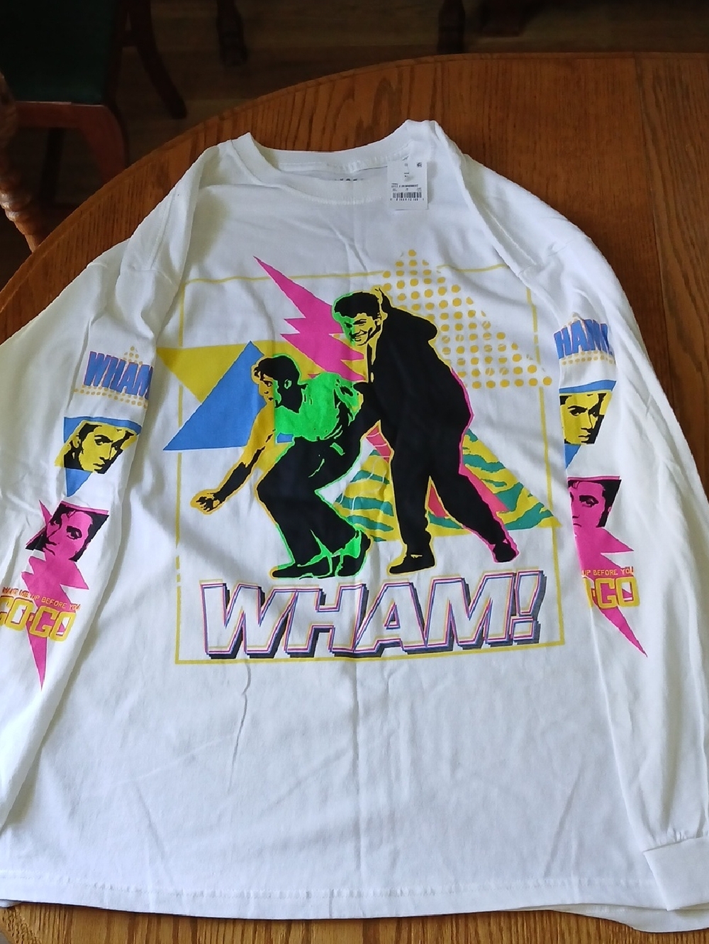 Wham Wake Me Up Before You Gogo Long Sleeve T 2018 NWT XL 80s Theme